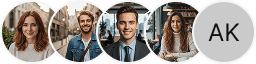 Multiple investor profile avatars on Kesthoard Finance trading review block